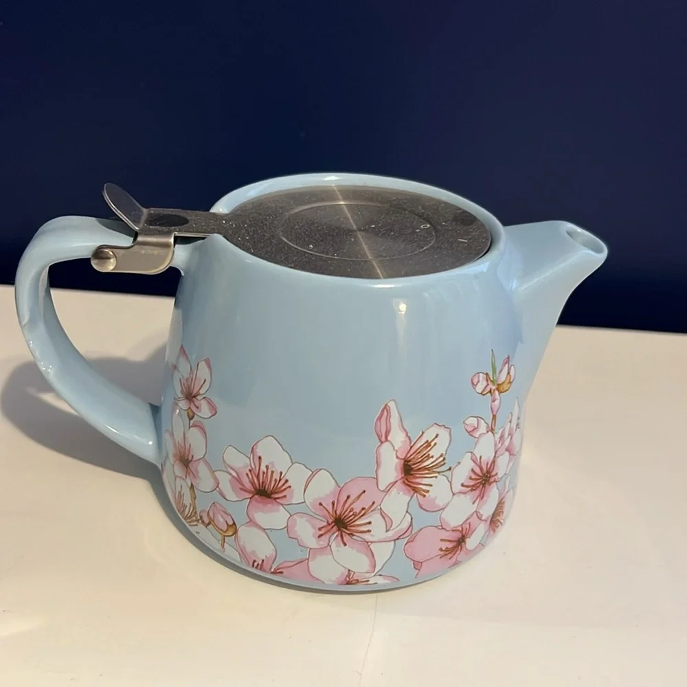 Blue Floral Teapot
